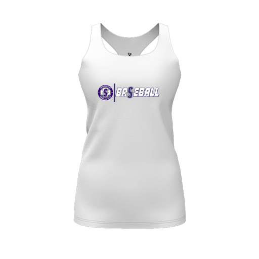 [CUS-DFW-RCBK-PER-WHT-FYS-LOGO1] Racerback Tank Top (Female Youth S, White, Logo 1)