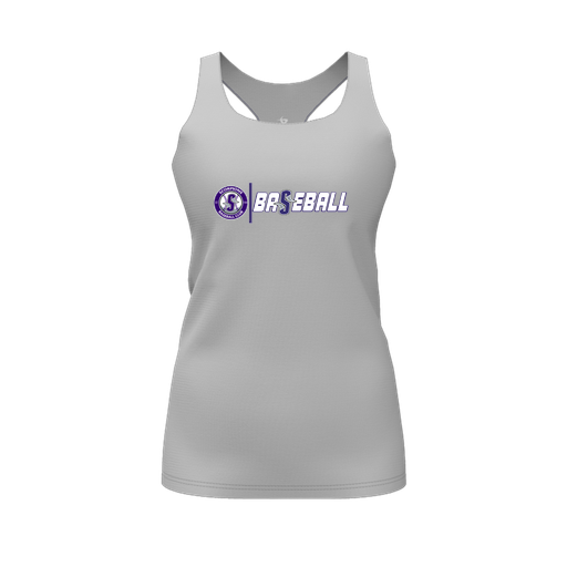 [CUS-DFW-RCBK-PER-GRY-FYS-LOGO1] Racerback Tank Top (Female Youth S, Gray, Logo 1)