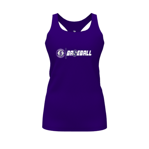 [FT0TRBPP-FYS-LOGO1] Decker Racerback Tank Top (Female Youth S, Purple, Logo 1)