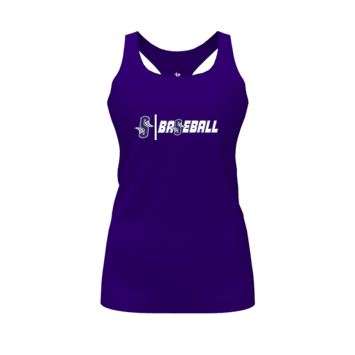 [CUS-DFW-RCBK-PER-PUR-FYS-LOGO2] Racerback Tank Top (Female Youth S, Purple, Logo 2)
