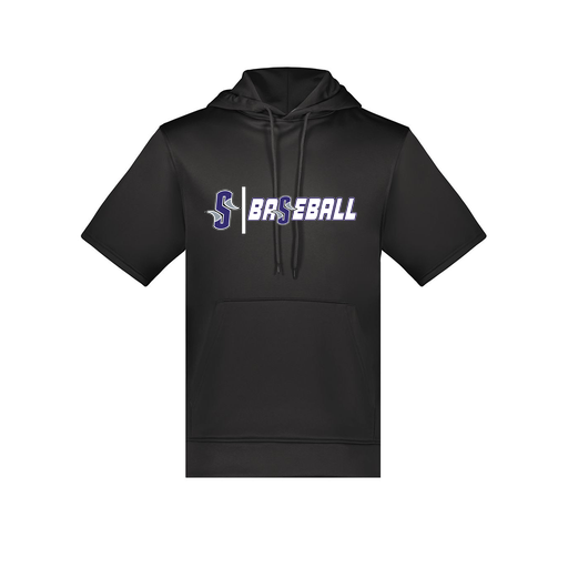 [6871.080.S-LOGO2] Men's Dri Fit Short Sleeve Hoodie (Adult S, Black, Logo 2)