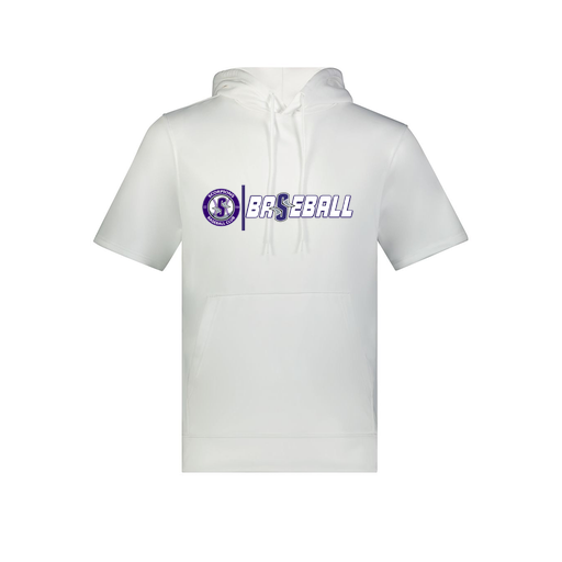 [6871.005.S-LOGO1] Men's Dri Fit Short Sleeve Hoodie (Adult S, White, Logo 1)