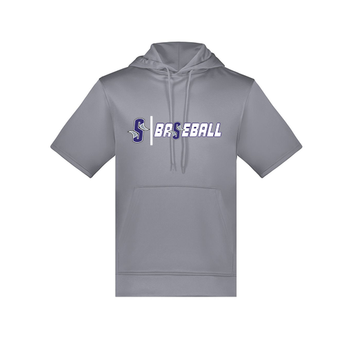 [6871.059.S-LOGO2] Men's Dri Fit Short Sleeve Hoodie (Adult S, Gray, Logo 2)