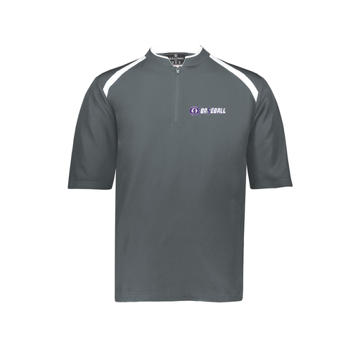 [229581-AS-GRY-LOGO1] Men's Dugout Short Sleeve Pullover (Adult S, Gray, Logo 1)