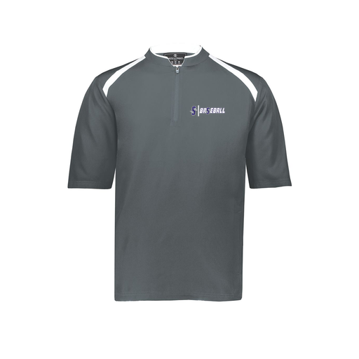 [229581-AS-GRY-LOGO2] Men's Dugout Short Sleeve Pullover (Adult S, Gray, Logo 2)