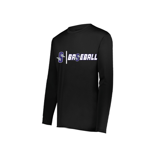 [222822.080.XS-LOGO2] Men's LS Smooth Sport Shirt (Adult XS, Black, Logo 2)
