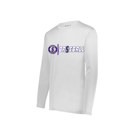 [222822.005.XS-LOGO1] Men's LS Smooth Sport Shirt (Adult XS, White, Logo 1)