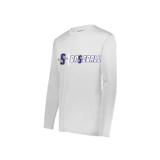 [222822.005.XS-LOGO2] Men's LS Smooth Sport Shirt (Adult XS, White, Logo 2)