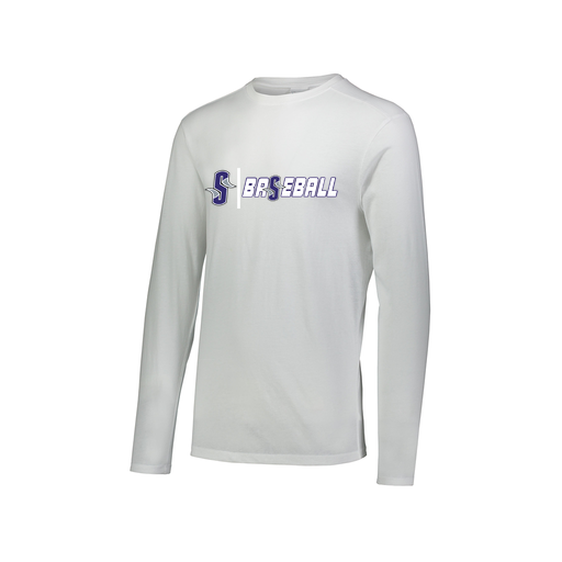 [3075.005.XS-LOGO2] Men's LS Ultra-blend T-Shirt (Adult XS, White, Logo 2)