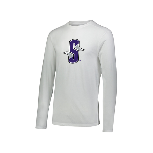 [3075.005.XS-LOGO3] Men's LS Ultra-blend T-Shirt (Adult XS, White, Logo 3)