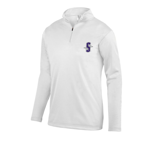 [DFW-FFQZ-WHT-AS-LOGO3] Men's FlexFleece 1/4 Zip (Adult S, White, Logo 3)