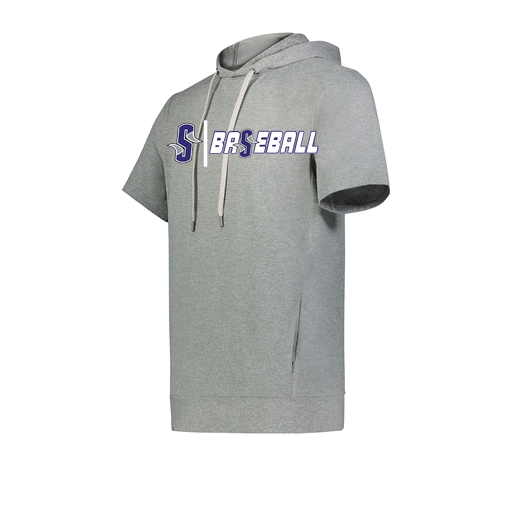 [222605-SIL-YS-LOGO2] YOUTH VENTURA SOFT KNIT SHORT SLEEVE HOODIE (Youth S, Silver, Logo 2)