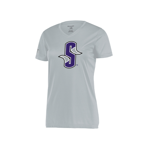 [222820.099.S-LOGO3] Ladies Movement Dri Fit Shirt (Female Adult S, Silver, Logo 3)