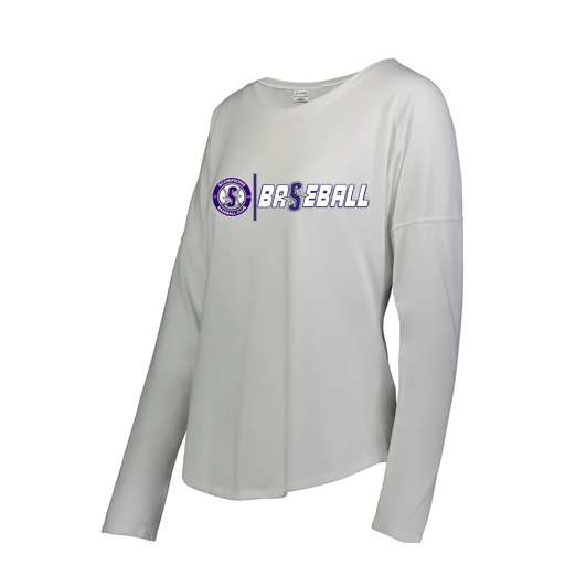 [FTLCUBWH-FAS-LOGO1] Decker Women's Tri-Blend T-Shirt - Long Sleeve (Female Adult S, White, Logo 1)