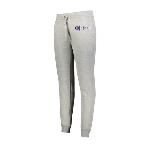 [229748.017.XS-LOGO1] Ladies 60/40 Fleece Jogger (Female Adult XS, Silver, Logo 1)